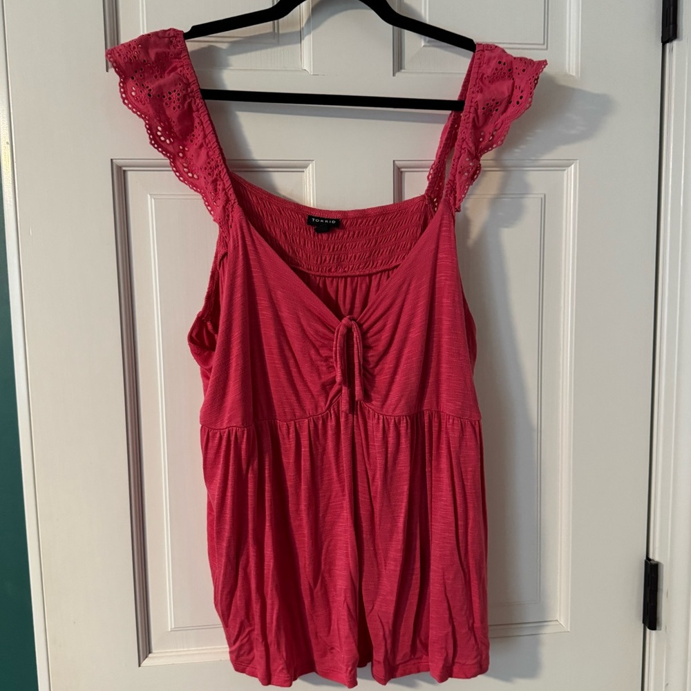Women's Pink Sleeveless Top
